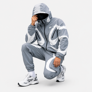 Custom Manufacturer Embroidered Men's Sets Zip Winter <b>Y2K</b> 100% Cotton Two Piece Windproof Lightweight Eco-Friendly <b>Tracksuits</b> - Product Image 5