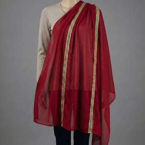 Pañuelo árabe de invierno estilo Kashka de viscosa AHE de color liso al por mayor con doble encaje central cosido, duradero - Product Image 4