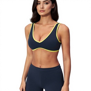 Sujetador deportivo de yoga de alto soporte para mujer, de secado rápido, con bloques de color - Product Image 1