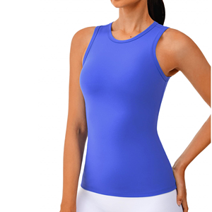 2k26 Camiseta deportiva sin mangas con cuello alto para mujer, estilo nuevo, para entrenamiento, fitness y actividades físicas - Product Image 5