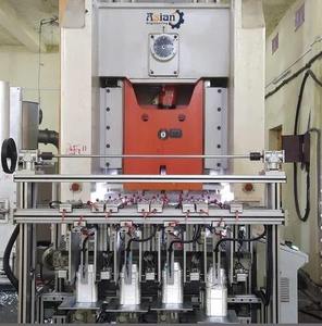 เครื่องผลิตภาชนะอลูมิเนียมฟอยล์แบบอัตโนมัติเต็มรูปแบบสี่ช่อง ASIAN ENGINEERING ความเร็วสูง 60 ชิ้นต่อนาที พร้อมเครื่องเจาะ - Product Image 4