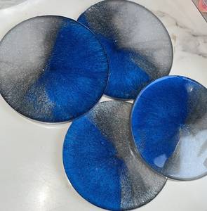 Unique Luxury 5mm Eco-Friendly Resin <b>Coaster</b> with Heat Resistant Surface Handmade Florals & Tree Pattern Premium Home Decor - Product Image 6