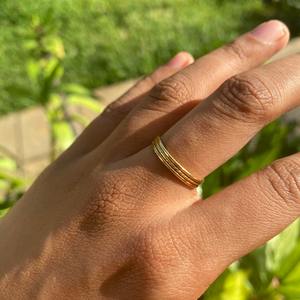 High Quality 3 Gold <b>Rings</b> Set Stacking 14k Gold Filled MIDI For Women Dainty Gold Jewelry <b>Thin</b> Modern Fine <b>Ring</b> - Product Image 3
