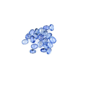 Zafiro azul natural de Ceilán sin tratar, ovalado calibrado de 7x5 mm, piedra preciosa de zafiro azul facetada natural suelta para la fabricación de joyas. - Product Image 2