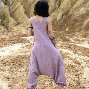 Mono Harem Ligero de Algodón para Mujer, Estilo Festival, con Botones de Coco y Corte Holgado, Regalo Ideal para Ella - Product Image 2