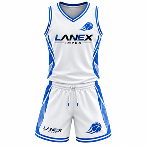 Ensemble d'uniformes de basketball personnalisés professionnels, maillot et short d'équipe, vêtements de sport de basketball légers et respirants, logo et nom personnalisés - Product Image 1