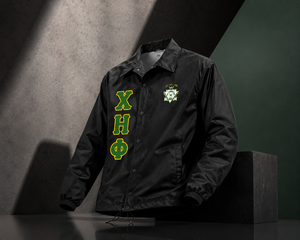 Custom Chi eta <b>Line</b> Coaches <b>Jacket</b> Phi Premium Quality Waterproof Omega Chi Beta Delta Theta Epsilon Alpha Mu zeta Windbreaker - Product Image 4