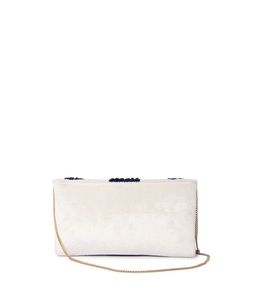 Elegant Beaded Floral Evening Wedding Handmade Foldover Clutch <b>Bag</b> - Product Image 2