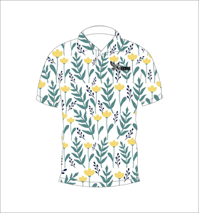 เสื้อโปโลพิมพ์ลายดอกไม้สำหรับผู้ชาย แขนสั้น สวมใส่สบาย เหมาะสำหรับฤดูร้อน เล่นกอล์ฟ น้ำหนักเบา มีปก แฟชั่น - Product Image 5