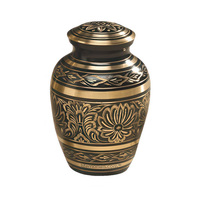 Urne funéraire de luxe en laiton fait main, style américain, pour animaux de compagnie adultes, avec couvercle à vis, écologique et personnalisable