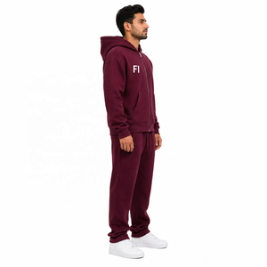 Men's Custom <b>Hooded</b> Sweatshirt <b>Zip</b>-Up Hoodies Set Regular Fit Fleece Casual Streetwear Full <b>Zip</b> Front Logo Print Tracksuit OEM - Product Image 4