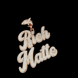 Colgante Personalizado con Nombre Iced Out, Colgante de Letra Bling con Diamantes de Moissanita, Joyería de Plata Estilo Hip Hop, Colgante de Lujo. - Product Image 1