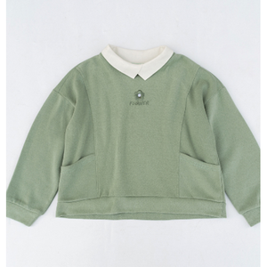 Camiseta de Algodón Premium Coreana OZKIZ T07 para Niñas de 6 a 9 Años, Moda Infantil de Primavera/Otoño con Decoración Bordada, Venta al Por Mayor - Product Image 1