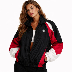 USA Custom Panel Wholesale Nylon Colorblock Windbreaker Unisex Streetwear Zip-Up Waterproof Windproof Reversible <b>jacket</b> for <b>men</b> - Product Image 2