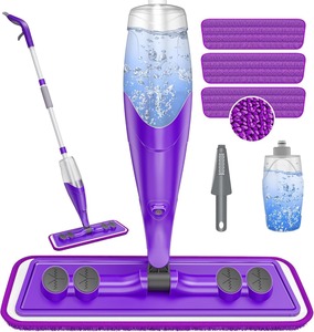 Serpillère pulvérisatrice robuste avec tampons réutilisables pour l'entretien régulier des sols, offrant une construction durable et une manipulation fluide - Product Image 1