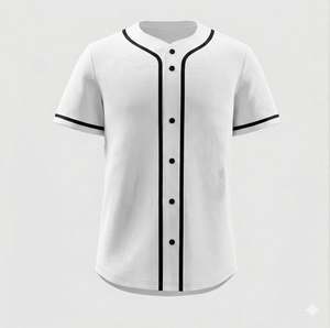 Summer Wear Men's <b>Baseball</b> Jersey Breathable Two Button Jersey Heat-Transfer Printed 100% Polyester Anti-Bacterial Low Price - Product Image 4
