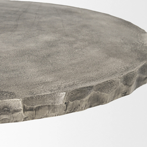 Industrial Luxury Round Shape Metal Living Room Center Sofa <b>Coffee</b> <b>Table</b> With <b>Silver</b> Nickle Distressed Finish Handcrafted <b>Table</b> - Product Image 5