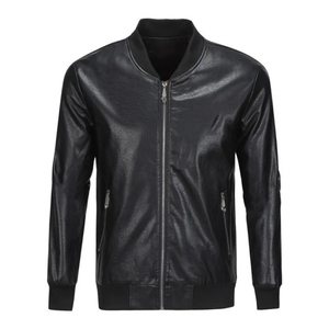 Best Selling Women's Casual Bonded <b>Canvas</b> Leather <b>Jacket</b> Cotton Lining Eco-Friendly Windproof Breathable Zipper Closure High - Product Image 5