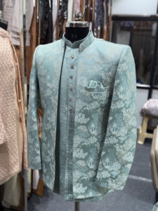 Último Modelo de Chaqueta de Traje de Boda Brocade Bandhgala de Lujo para Hombre, Diseño Jacquard, Ropa de Novio, Proveedor Mayorista - Product Image 2