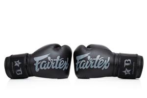 Último Modelo de Guantes de Boxeo Fairtex Personalizados en Negro y Gris, 100% Cuero Vacuno Genuino, Guantes de Boxeo Fairtex para Entrenamiento de MMA y Muay Thai - Product Image 5