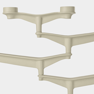 Modern Style <b>Black</b> 5 Cup Metal <b>Candelabra</b> Durable Cast Iron Stylish Multi Arm Design Powder Coating Finish For Home Decoration - Product Image 5