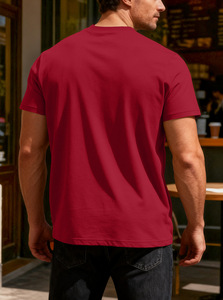 Camiseta de Verano para Hombre, Cuello Redondo, Tejido Waffle 100% Poliéster, Holgada, Informal, Transpirable, Lisa, 200g, Anti-Pilling, Anti-Encogimiento, OEM - Product Image 4