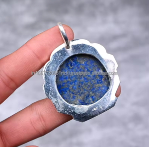 Collier Pendentif Lapis Lazuli Bijoux Lapis Bijoux Pierres Précieuses Lapis Lazuli Pierre de Guérison Pendentif Bleu Collier Lapis Pierre Bleue - Product Image 2