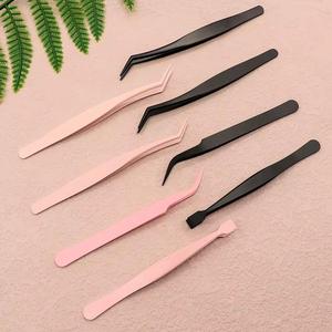 Morje Surgical Precision Eyelash Tweezers Set Stainless Steel Smooth Tip 10mm Fine Perfect Grip Multi Color for Lash Application - Product Image 5