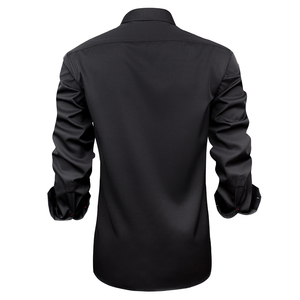 Chemise habillée en coton doux à carreaux à manches longues pour homme, idéale pour l'extérieur - Product Image 2