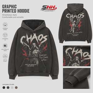 เสื้อฮู้ดดี้พิมพ์ลายกราฟิกทันสมัย ผ้าฝ้ายถักคุณภาพพรีเมียม 100% สวมใส่สบาย ทนทาน พิมพ์ลายสีสันสดใส ดีไซน์ปรับแต่งได้ มีหลายขนาดให้เลือก ช้อปปิ้ง - Product Image 6