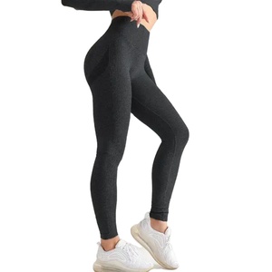 Respirant femmes taille haute élastique Yoga collants OEM Service Leggings maigres pantalon Push-up Gym Fitness porter Legging sans couture - Product Image 1