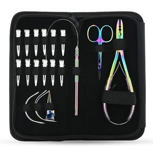 Multi-Functional Stainless Steel Hair <b>Extension</b> Kit Pliers <b>Micro</b> Rings Keratin Bond Removal Tools for Hair <b>Extensions</b> - Product Image 1