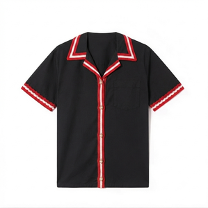 Chemises en toile unie pour hommes, élégantes, confortables, nouvelle collection, style streetwear, col rond, coton, décontractées, haute qualité, prix bas - Product Image 1