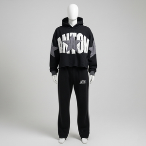 Vente en gros pour fabricants : Sweat à capuche unisexe personnalisé en molleton de coton, grande taille, style streetwear hiver, avec broderie appliquée - Product Image 3