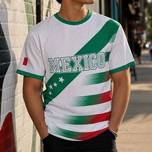 Men's Soccer Jersey Short-Sleeved Sports Training Shirt Breathable Athletic Casual <b>T</b>-Shirt Fan's Soccer Jersey - Product Image 5