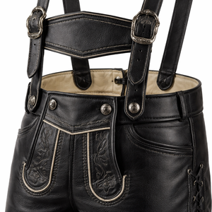 Lederhosen de Cuero Negro Premium al por Mayor - Tallas y Diseños Personalizados Disponibles Directamente del Proveedor de Fábrica - Product Image 4