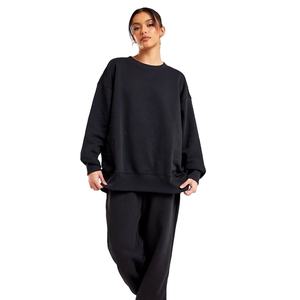 Nueva Llegada, Sudadera Casual de Punto para Mujer, Poliéster y Algodón, Color Sólido a la Moda, Logotipo Frontal Bordado, Personalizable, Venta al Por Mayor - Product Image 3