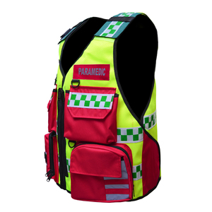 Gilet tactique de sécurité haute visibilité personnalisé avec poche zippée, couleur jaune-vert paramédical, vêtements de travail réfléchissants - Product Image 5