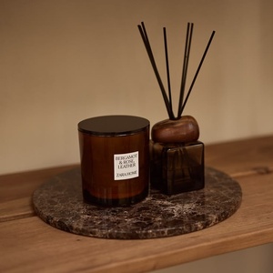 Luxury Long <b>Oval</b> Brown Marble Serving Tray Premium Handmade Stone Platter Slim Decorative Tray for Dining <b>Table</b> <b>Coffee</b> <b>Table</b> new - Product Image 5