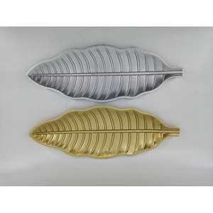 ถาดเงินพร้อมหูจับรูปเขากวางสีทอง ของตกแต่งคริสต์มาส ถาดทำมือ ถาดเสิร์ฟตกแต่ง ถาดเสิร์ฟสำหรับงานอีเว้นท์ - Product Image 5