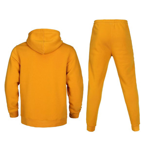 Conjunto deportivo informal para hombre con capucha, mezcla de algodón, tela transpirable, corte ajustado, chaqueta con cremallera, pantalones, ropa de gimnasio, para correr, entrenamiento deportivo. - Product Image 2