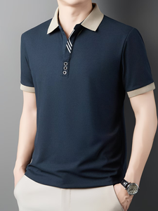 Chemise de golf décontractée pour homme, en jersey écologique, à manches courtes, avec col classique, 220 grammes - Product Image 5