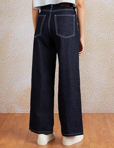 Jean baggy à jambes larges pour femme, taille haute, longueur intégrale - Product Image 3