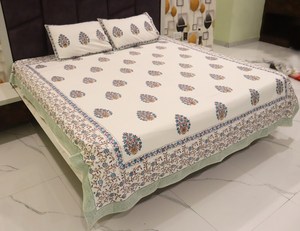Sábana de Algodón con Estampado Artesanal, Diseño Floral Étnico Indio, para Decoración del Hogar, al Mejor Precio - Product Image 2