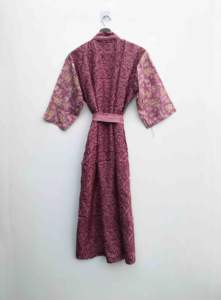 Kimono de Seda con Parches de Diseño para Mujer, Lujosa Túnica Larga Estilo Boho para Dormir, Elegante Ropa de Estar por Casa - Product Image 5