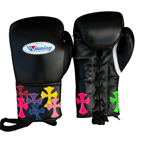 Conjunto de Boxeo Personalizado de Cuero Genuino con Cordones, Transpirable, que Absorbe la Humedad, de Secado Rápido, con Parches Cruzados Coloridos, para Artes Marciales - Product Image 5