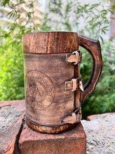 Taza de madera hecha a mano para desayuno, taza ecológica de madera para servir bebidas, para uso en bares de jugos y cafeterías, precio de oferta. - Product Image 5