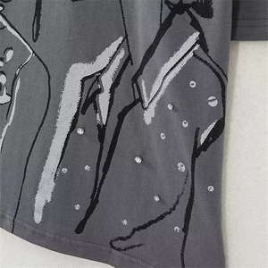 Camiseta 100% Algodón para Mujer, Otoño, Transpirable, Cuello Redondo, Conjuntos Personalizados, Diseño Sólido - Product Image 4