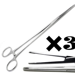 3× Nuevas Pinzas Quirúrgicas Kelly T/C de 10 Pulgadas, Rectas, Hemostáticas, Herramientas Veterinarias - Product Image 3