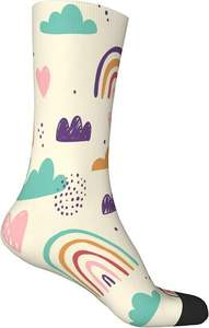 Calcetines de Sublimación Modernos con Estampados Coloridos de Cobertura Total, Calcetines de Sublimación Duraderos y Cómodos, Calcetines de Algodón Premium - Product Image 4